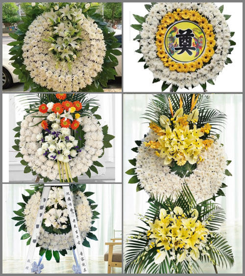 湖北黄冈市黄梅县孔垄镇梅坝村花圈速递